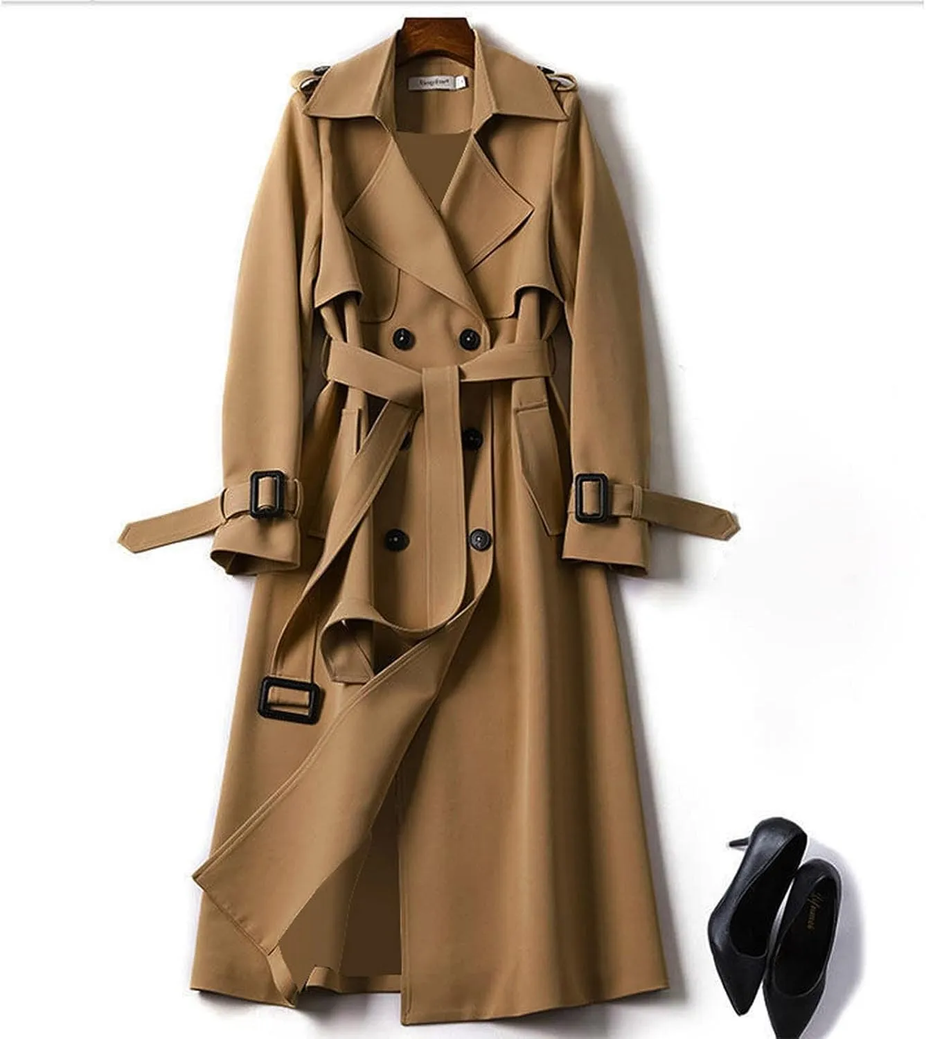 Women's Coats Basic Long Jacket Coat Coat Trench Long Jacket Ladies Slim Long Belt Elegant Winter Coats for Women