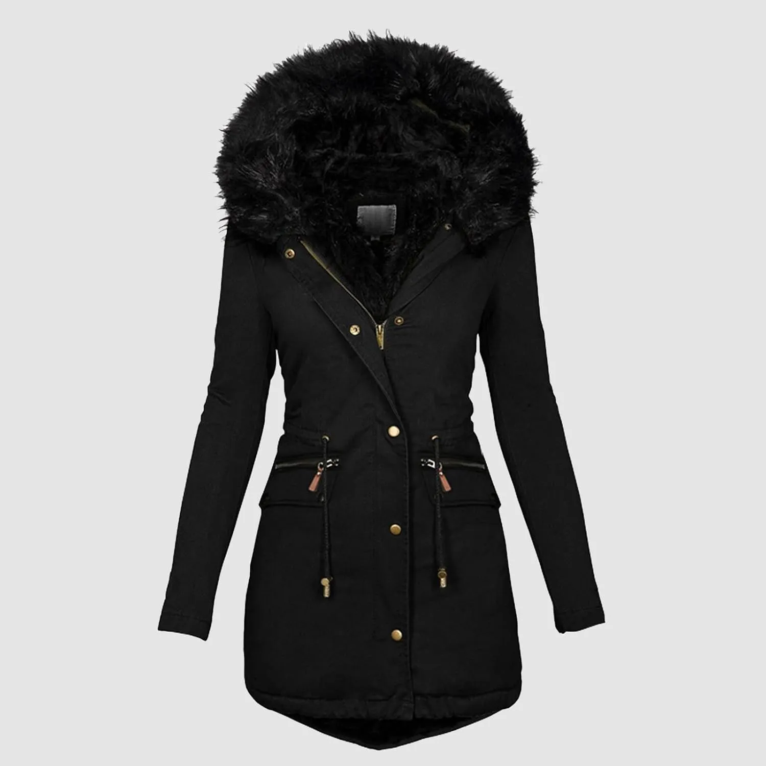 Womens Coats Winter Hoodie Mid Length Hoodie Long Sleeved Top Winter Coat Puffer Coat Winter Coats For Women Plus