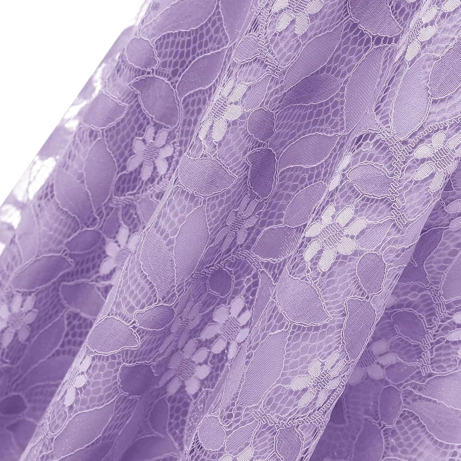 Women's Cold Shoulder Dresses Floral Lace Pleated Dress Ruffle Sleeve Knee Length Dresses Evening Party Cocktail Prom Gown