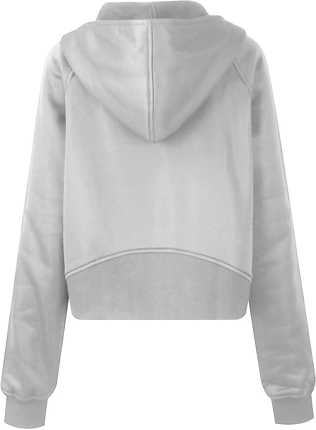 Women's Fashion Hoodies & Sweatshirts Casual Long Sleeve y2k Clothes Full Zip Up Cropped Hoodie Jacket With Pockets