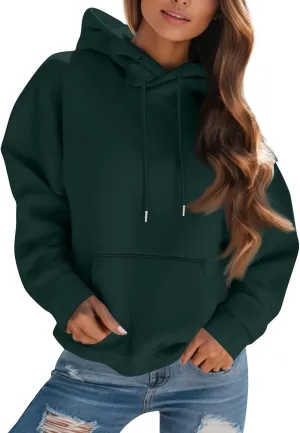 Women's Fleece Oversized Hoodies Y2k Casual Long Sleeve Pullover Sweatshirts Loose Warm comfy Hoodie Winter Clothes
