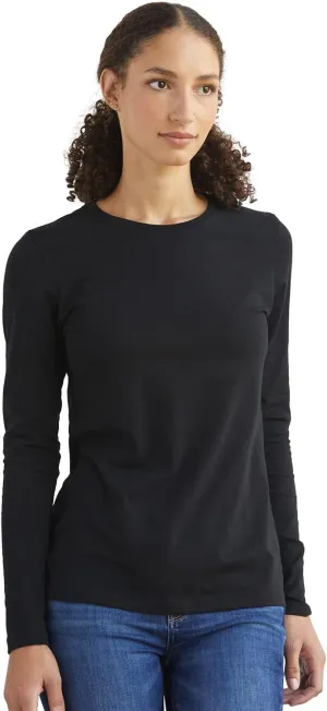 Women's Organic Pima Cotton Long Sleeve Crew Neck T-Shirt