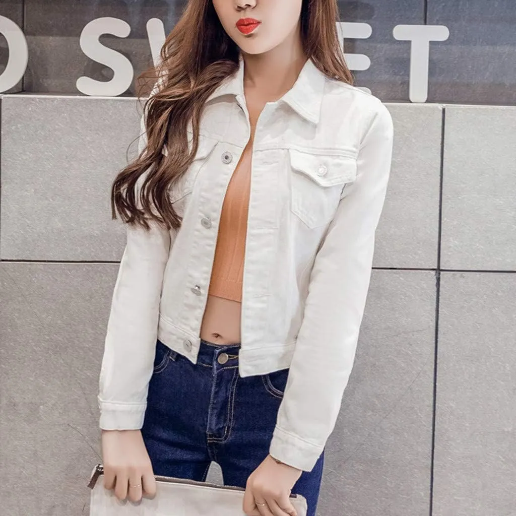 Women's Oversized Denim Jacket Casual Long Boyfriend Distresse Jean Jacket Autumn Spring Washed Denim Jacket 2024