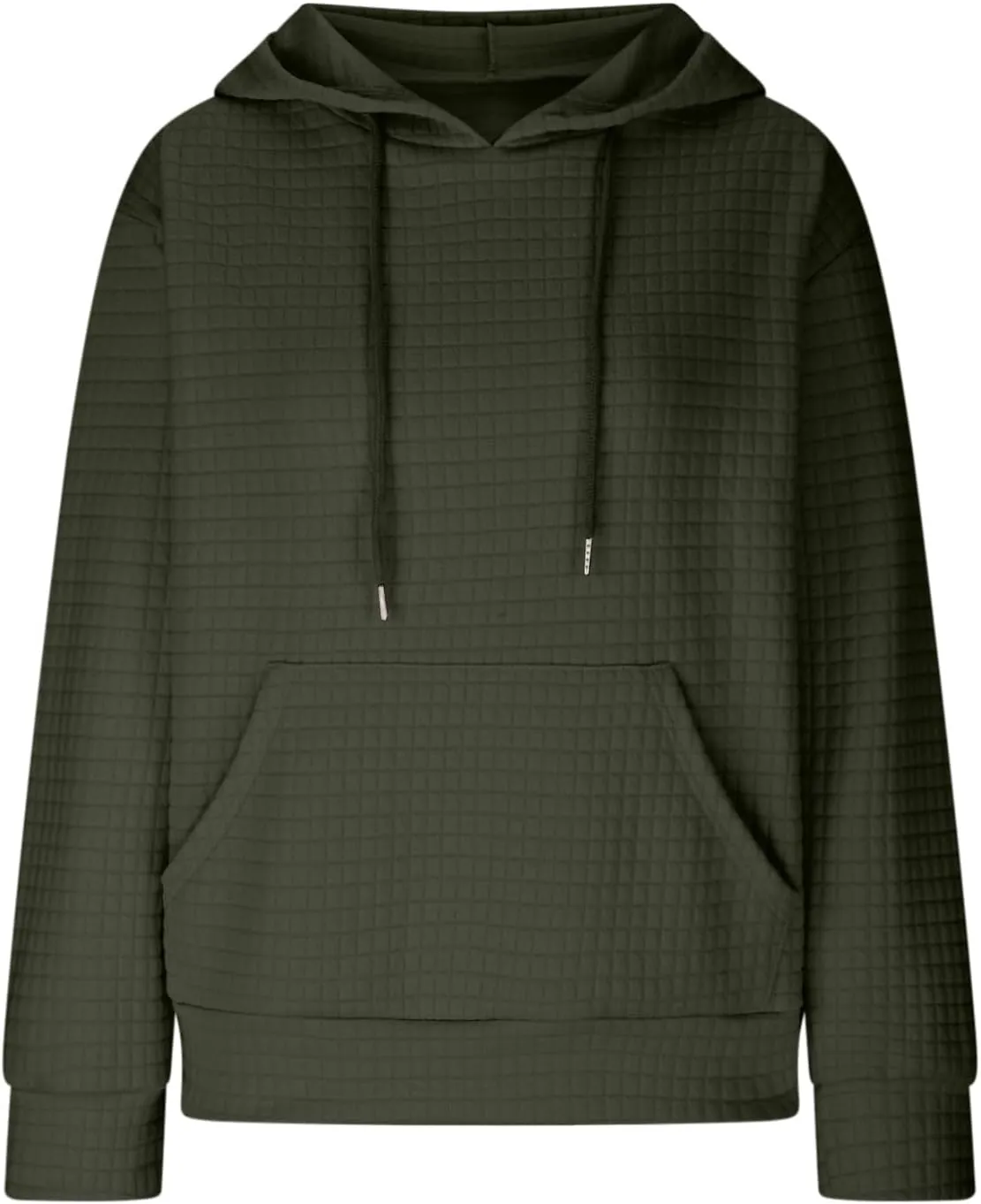 Womens Oversized Hooded Sweatshirts Lightweight Quilted Pullover Hoodies Long Sleeve Dressy Casual Top Fall Outfits
