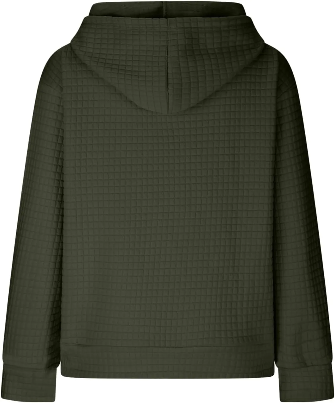 Womens Oversized Hooded Sweatshirts Lightweight Quilted Pullover Hoodies Long Sleeve Dressy Casual Top Fall Outfits