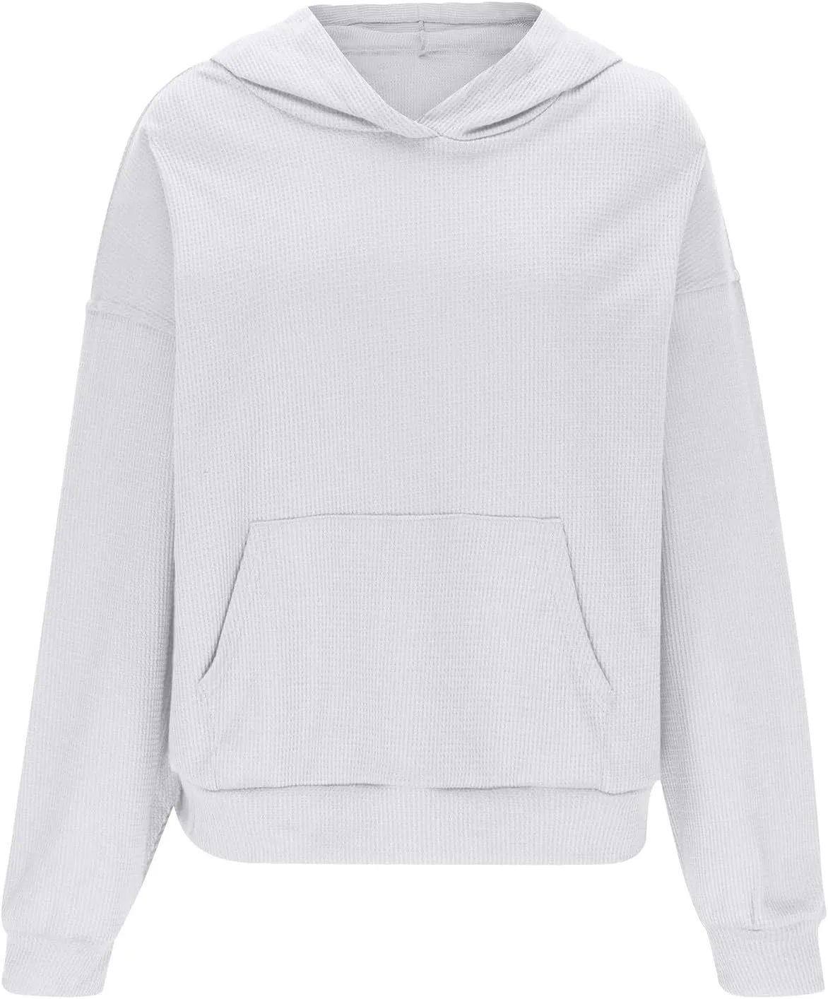 Womens Oversized Hoodies Fall Fashion 2023 Waffle Knit Long Sleeve Hooded Sweatshirt Casual Loose Pullover Sweaters