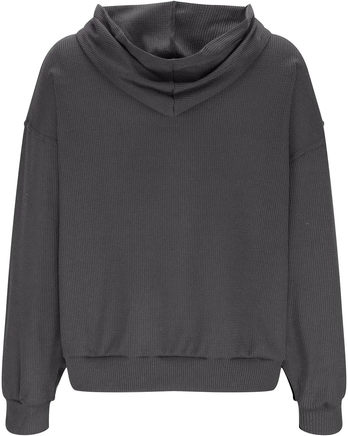 Womens Oversized Hoodies Fall Fashion 2023 Waffle Knit Long Sleeve Hooded Sweatshirt Casual Loose Pullover Sweaters