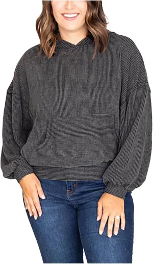 Womens Oversized Hoodies Fall Fashion 2023 Waffle Knit Long Sleeve Hooded Sweatshirt Casual Loose Pullover Sweaters