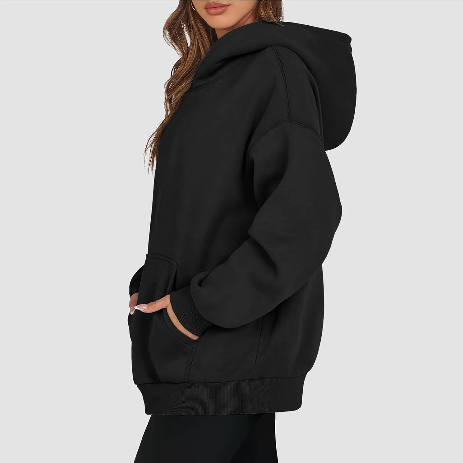 Womens Oversized Hoodies Fleece Sweatshirts Long Sleeve Sweaters Pullover Fall Clothes With Pocket 2024
