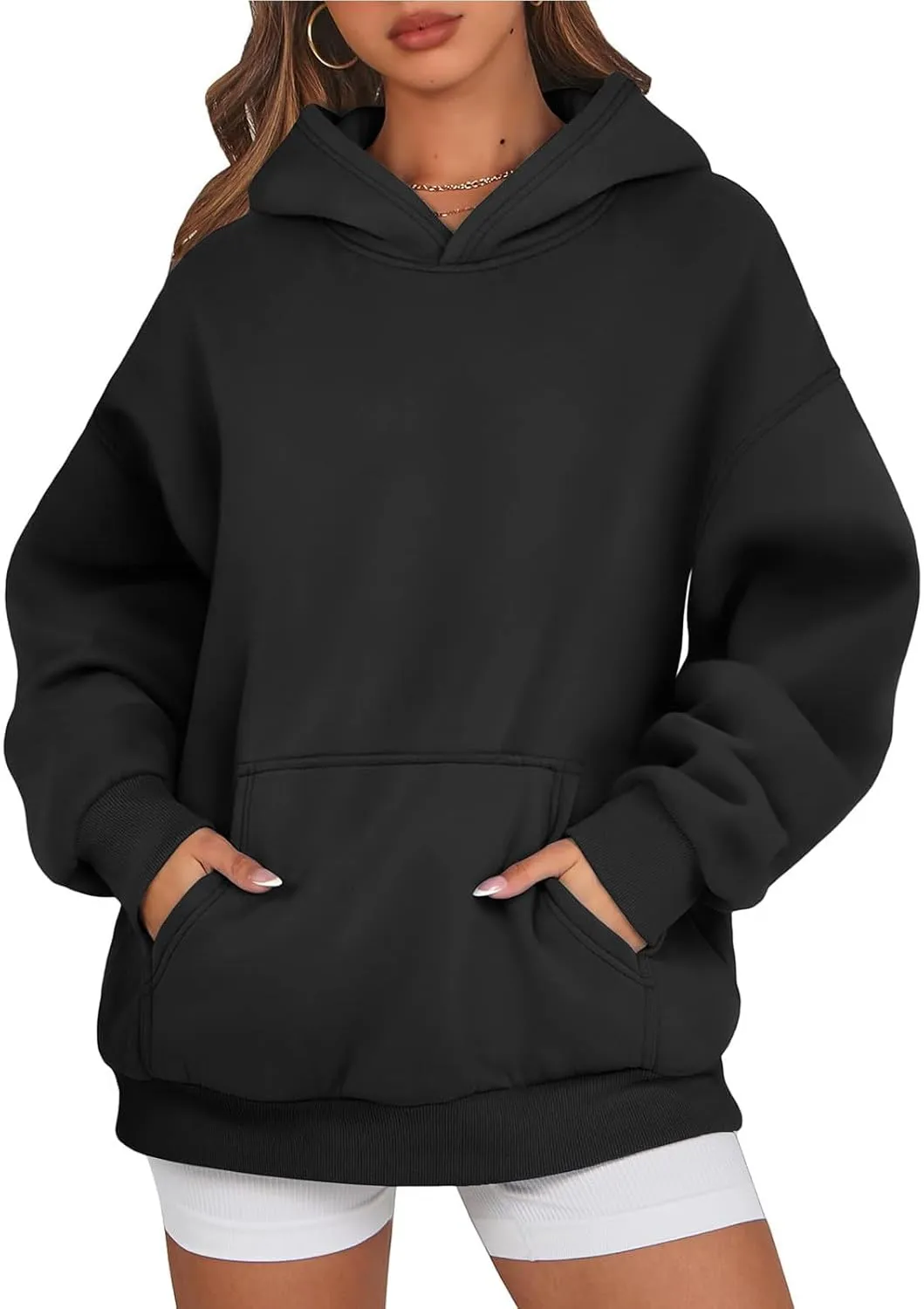 Womens Oversized Hoodies Fleece Sweatshirts Long Sleeve Sweaters Pullover Fall Clothes With Pocket 2024