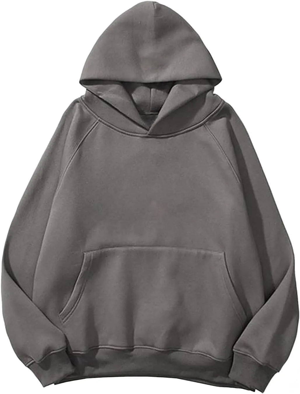 Women's Oversized Hoodies Solid Color Fleece Sweatshirts Long Sleeve Sweaters Pullover Fall Outfits with Pocket