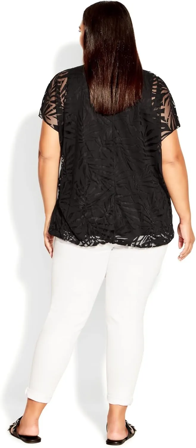 Women's Plus Size Elora Burnout Top