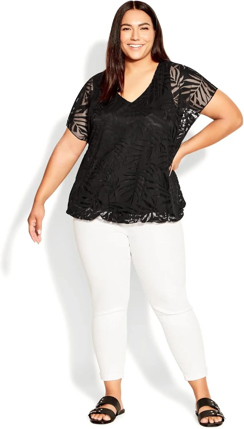 Women's Plus Size Elora Burnout Top