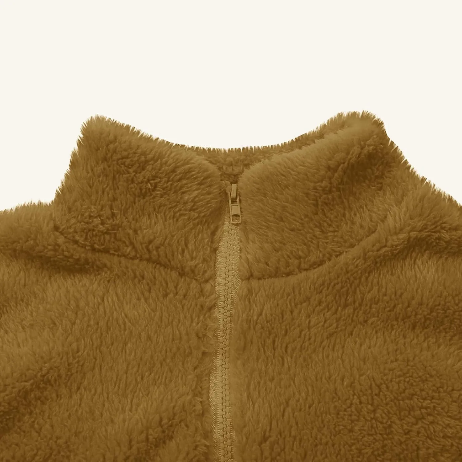 Womens Sherpa Jacket Winter Warm Fleece Zip Up Jacket Lightweight Long Sleeve Sweatshirts Casual Stand Collar Coats