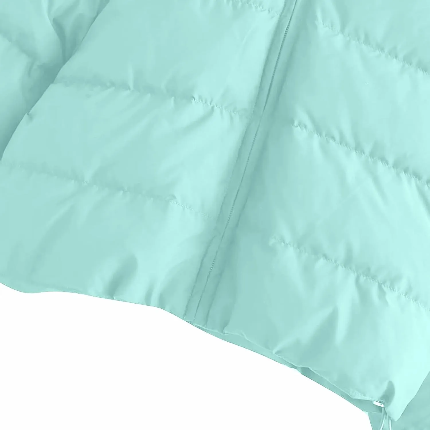 Women's Winter Casual Crop Puffer Jacket Teen Girl Hooded Cotton Padded Jacket Y2K Pockets Baggy Short Coats