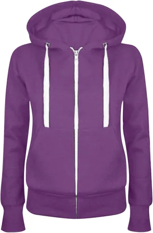 Womens Zip Up Hoodies Casual Comfy Fleece Oversized Sweatshirts Full Zip Pullover Pockets Jacket 2024 Preppy Clothes