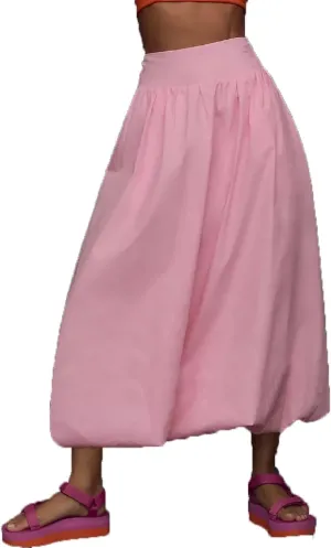 Y2k Cute Bubble Maxi Skirt for Women Low Rise Aline Flowy Puffy Long Skirt Fairy Ruffle Pleated Balloon Skirt