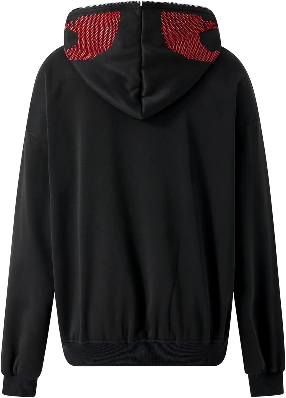 Y2K Hoodie Full Zip Up Hoodie Over Face Women Men Skeleton Skull Print Hooded Aesthetic Sweatshirts